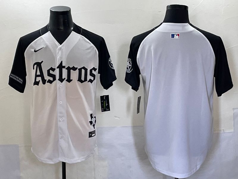 Men 2025 Houston Astros Blank White Black Five generations Joint Name Nike MLB Jersey style 4->houston astros->MLB Jersey